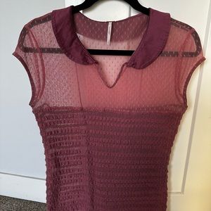 Dusty pink Free People top
